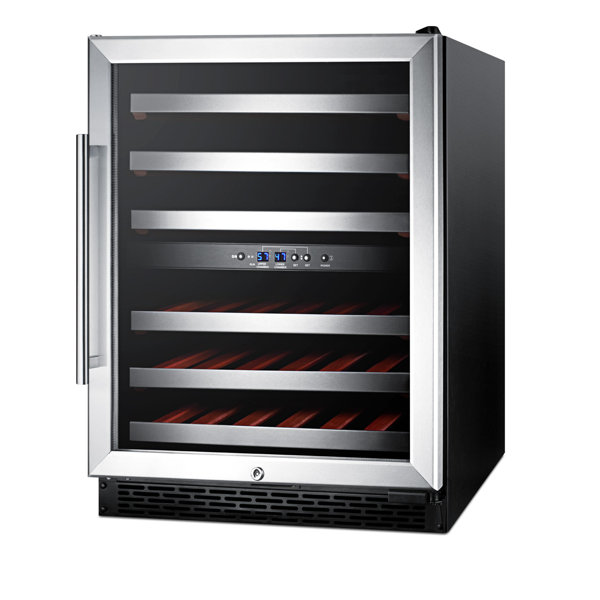 Summit Appliance 23.63'' 46 Bottle Dual Zone Wine Refrigerator